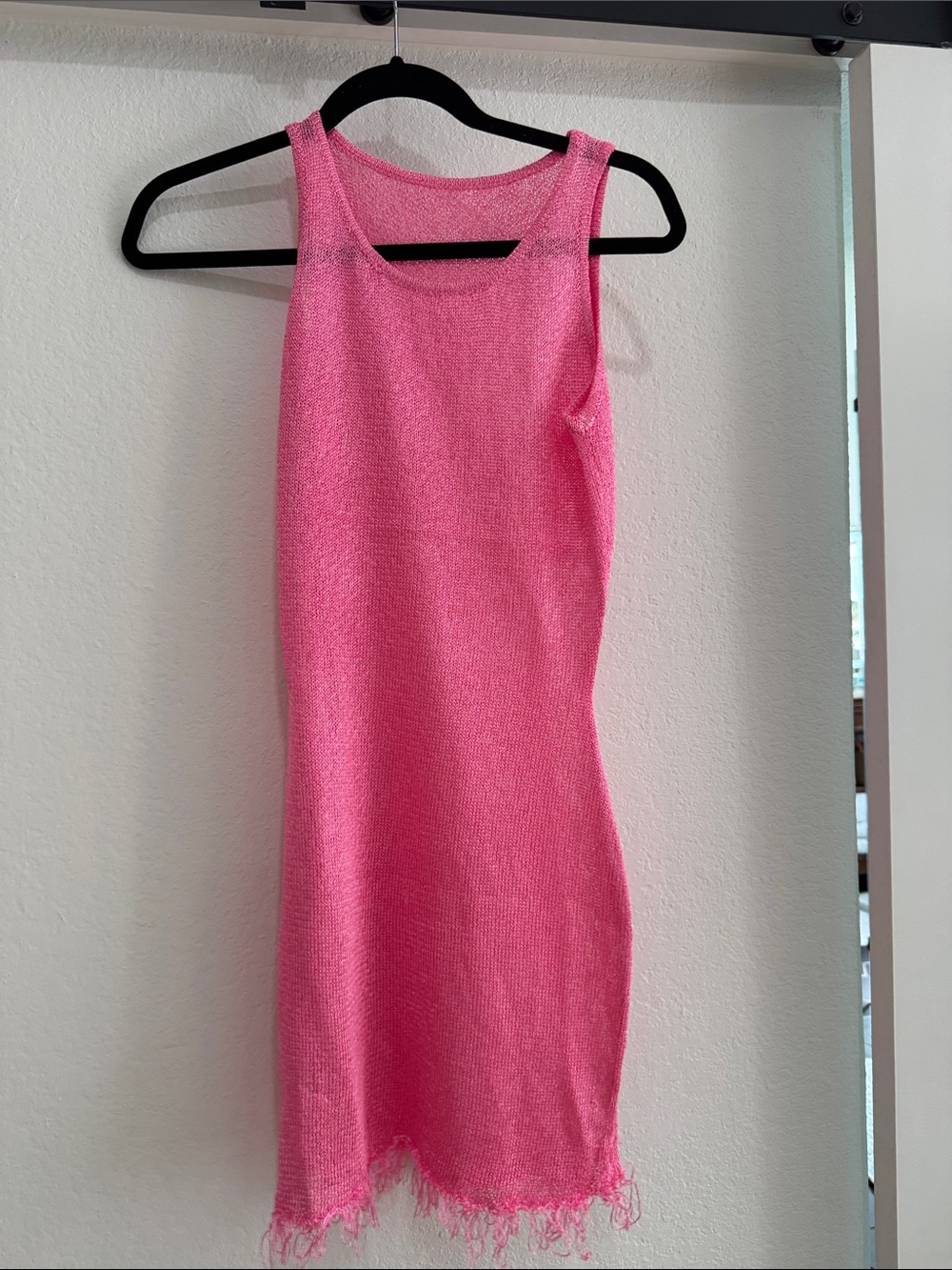 Pink Knit Tank Dress